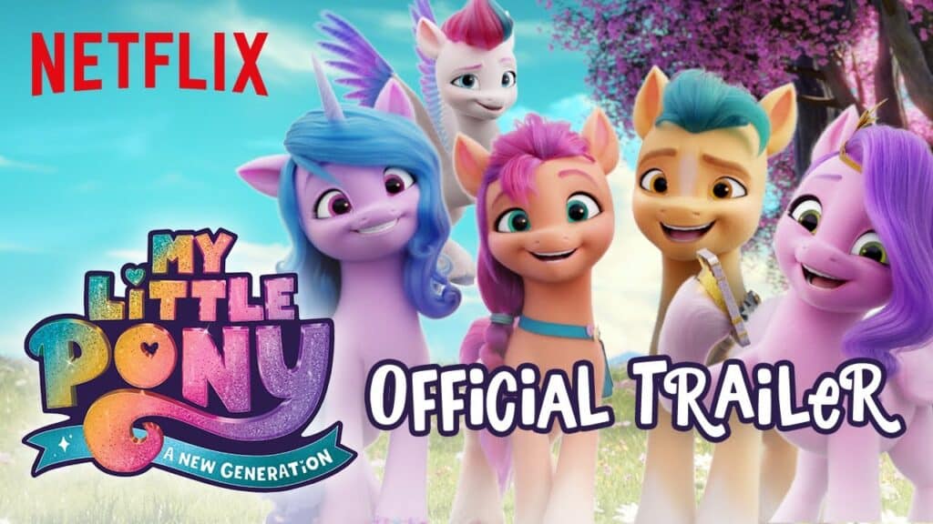An advertisement for My Little Pony, an animated TV Show on Netflix.