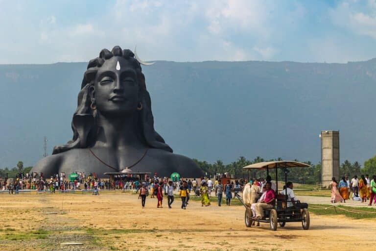 A large statue with significant cultural impact in India.